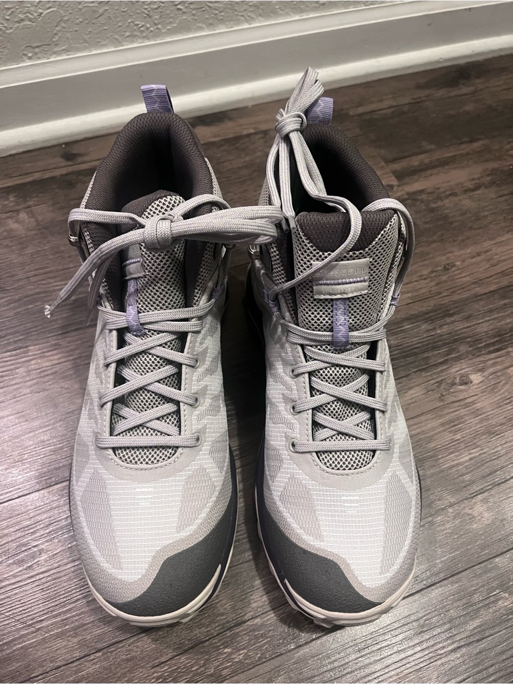 Merrell Speed Eco Mid Waterproof Hiking Shoes Women’s 10 Dove Gray/Purple